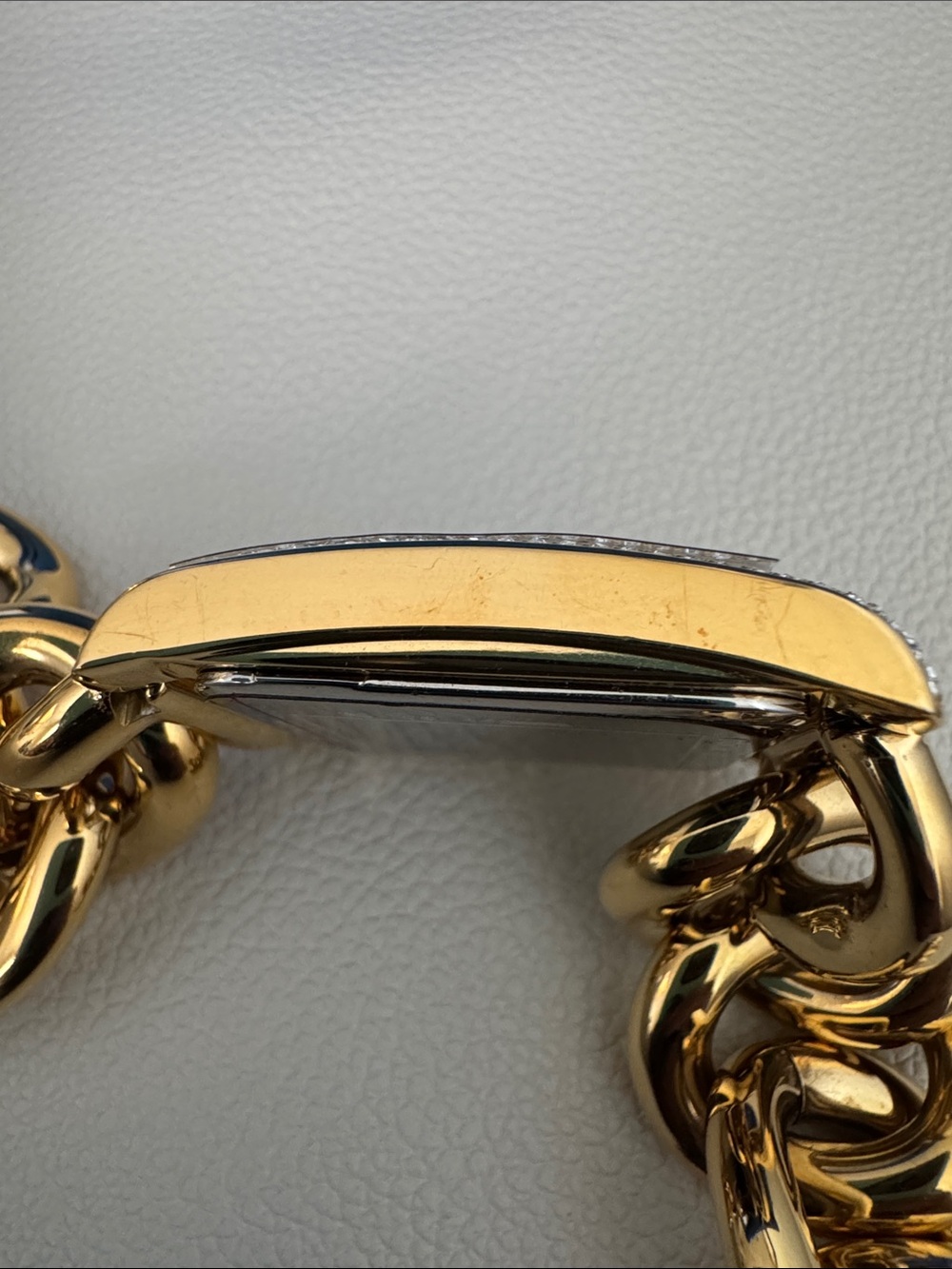Michael Kors Gold Chain-Link Crystal Accent Women's Watch - Picture 9 of 11